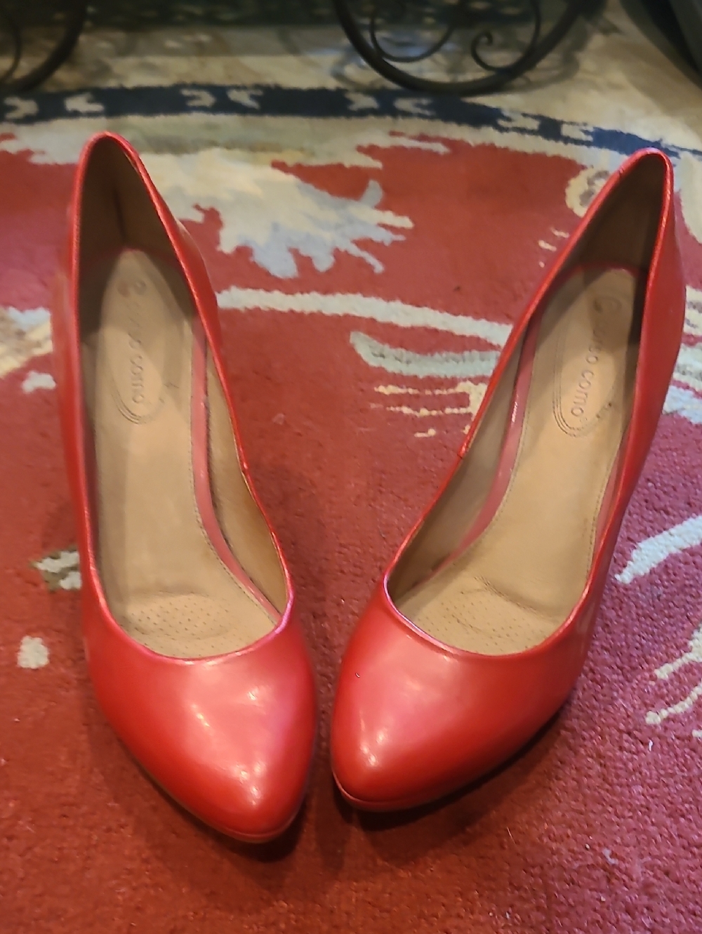Corso Como Red Pointed-Toe Leather Pumps